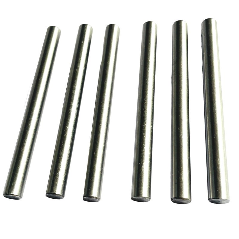 ZDingTech 6pcs 3/8 x 4 Dowel Pins,3/8 inch x 4 inch Metal Dowel pins Shelf Pegs 3/8,Support Shelves,Bearings Alloy Steel Wood Bunk Bed peg - Image 1